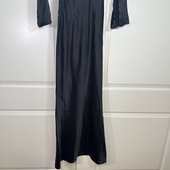 Meshki Giselle Off Shoulder Cowl Neck Satin Maxi Gown Dress XXS - NEW - Picture 15 of 15
